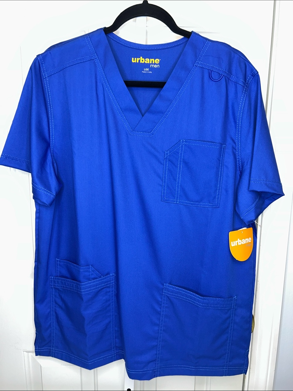 Urbane Men V-Neck Medical Top - Royal Blue